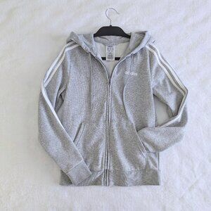 Adidas Women's Long Sleeve Full Zip Hoodie (Size S, Heather Grey)